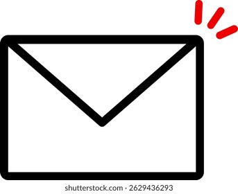 This is an illustration of an email icon (letter mark).