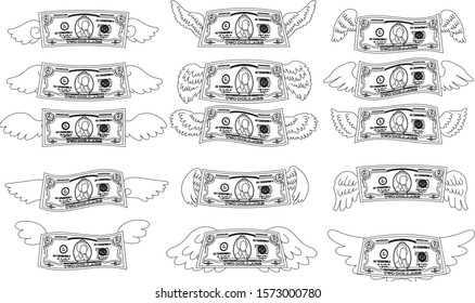 This is a illustration of Feathered Deformed 2 dollars note