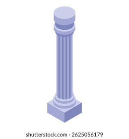 Esta ilustração apresenta uma coluna romana clássica, mostrando sua elegância arquitetônica e significado histórico