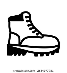 This illustration features a high-top hiking boot, symbolizing adventure and outdoor exploration. Ideal for promoting travel and outdoor activities.