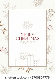 This illustration features line art illustrations in gold, brown, and red tones on a warm beige background, creating a vintage and luxurious feel.