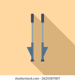This illustration features a pair of jumping stilts, perfect for showcasing concepts of recreation, fitness, or extreme sports