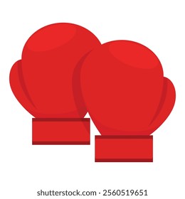 This illustration features a pair of red boxing gloves, representing concepts such as boxing, combat sports, and fitness