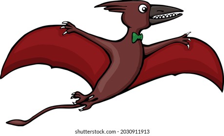 Diese Abbildung zeigt ein Pterodaktyl mit Tragflächen.