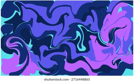 Esta ilustración presenta corrientes cósmicas arremolinadas en índigo profundo y cian. Su movimiento líquido crea una atmósfera futurista e inmersiva perfecta para la tecnología moderna.