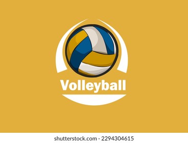 This illustration features a unique design of a volleyball with added flat design and a pattern that closely resembles a real volleyball. This design creates a simple yet modern and spirited 