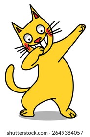 This is an illustration of a flashy cat
