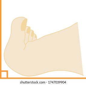 Esta es una ilustración de un pie de pie flotante.