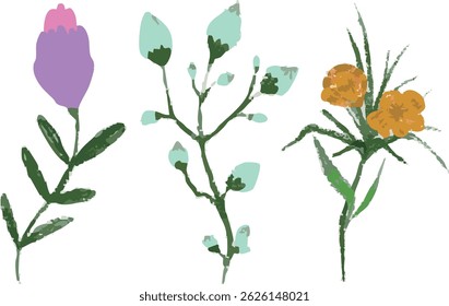 This is an illustration of a flower drawn with a touch of watercolor. You can use it for a clean design or a gorgeous taste.