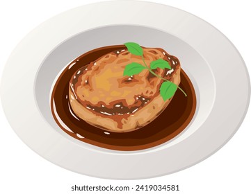 This is an illustration of sautéed foie gras