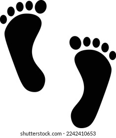  This is an illustration of a footprint icon.