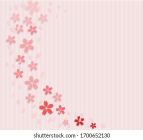 Esta ilustración es un marco de pétalos de flores de cerezo en primavera.