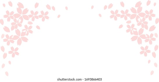 Esta es una ilustración de un marco de flores de cerezo.