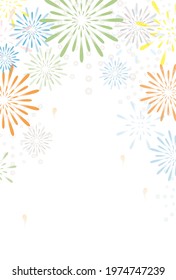 This is an illustration for a frame depicting fireworks.