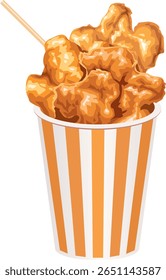 Esta é uma ilustração de frango frito.