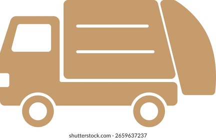 Esta es una ilustración de un icono de camión de basura.