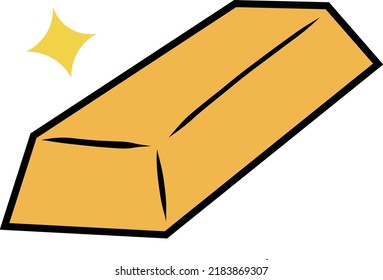 Esta es una ilustración de un ingod de oro.