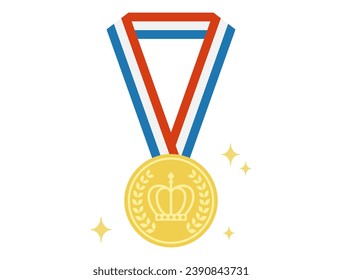 Esta es una ilustración de una medalla de oro.