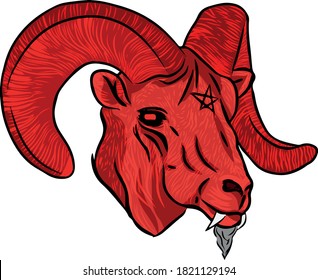 this is illustration graphic design of a mountain goat head. perfect for cover album, tshirt design, sticker design, etc.