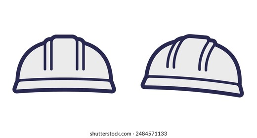 This is an illustration of a gray helmet hat_set.