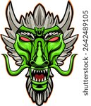 This is an illustration of a green dragon