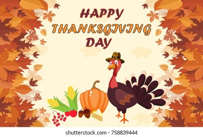 This is an illustration for greeting happy thanksgiving day to everyone