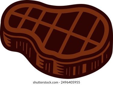 This is an illustration of grilled beef steak.