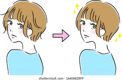 This is an illustration of the hair, women.