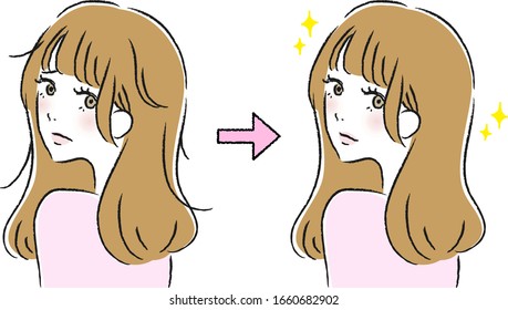 This is an illustration of the hair, women.