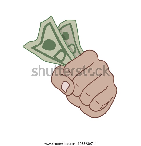 This Illustration Hand Gripping Money Stock Vector (Royalty Free ...