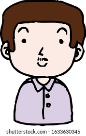 This is a illustration of Hand painted cute Smiling people icon 