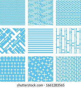 This is a illustration of Hand painted simple rectangular pattern variation 
