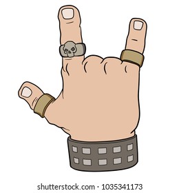 This is an illustration of a Hand in Rock gesture