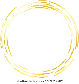 This is a illustration of hand-drawn brushstroke circle
