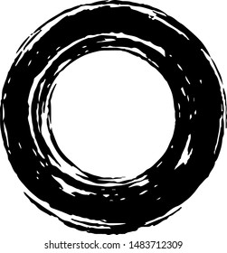 This is a illustration of hand-drawn brushstroke circle