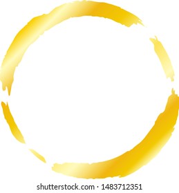 This is a illustration of hand-drawn brushstroke circle