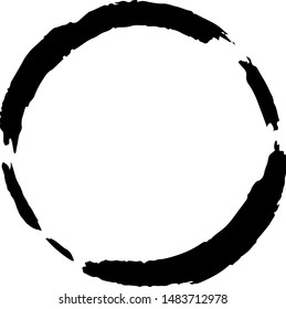 This is a illustration of hand-drawn brushstroke circle