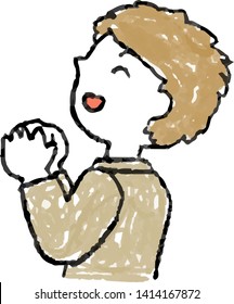 This is an illustration of the Illustration of hand-drawn sideways businessman.
