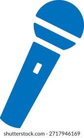 This is an illustration of a handheld microphone icon.