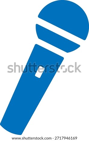 This is an illustration of a handheld microphone icon.