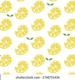 This is an illustration of a hand-painted lemon and leaf background.