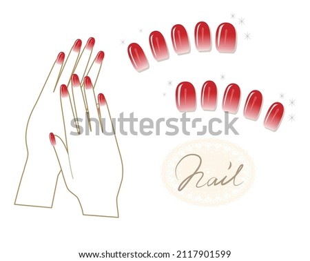 This is an illustration of hands, nails and nail tips.