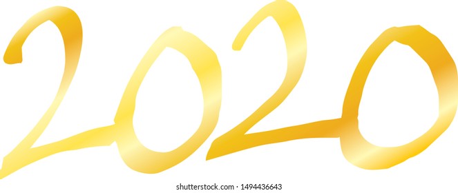 This is a illustration of Handwritten 2020 character illustration