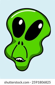 This is an illustration of a head of alien
