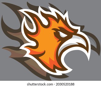 This is an illustration of a head phoenix