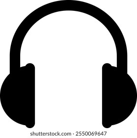 This is an illustration of a headphone icon (silhouette).