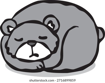 Esta é uma ilustração de um urso hibernando. Às vezes, usam casas vazias como seus ninhos.