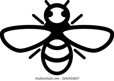 Esta es una ilustración de un icono de abeja de miel.
