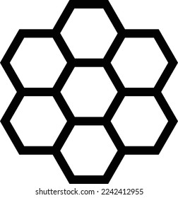  This is an illustration of a honeycomb icon.
