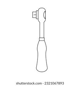 This is an illustration of a horizontal ratchet handle.